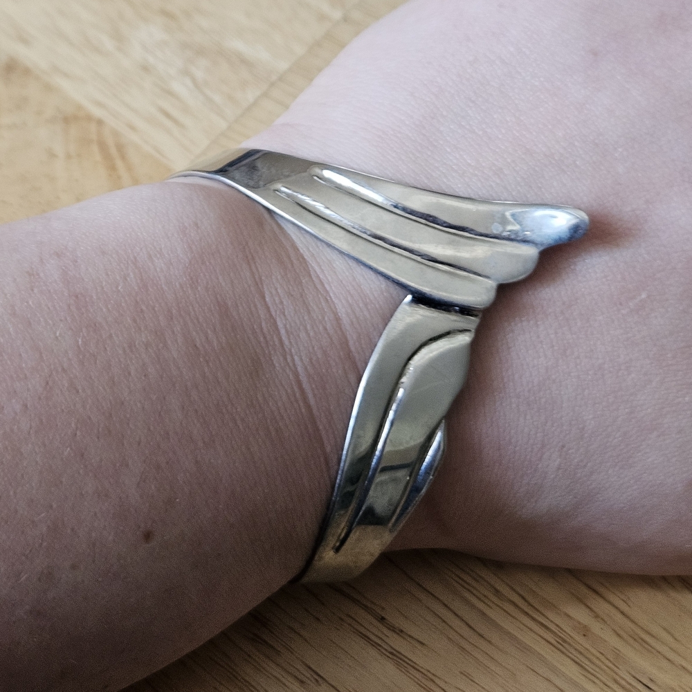 Silver Winged Cuff Bracelet